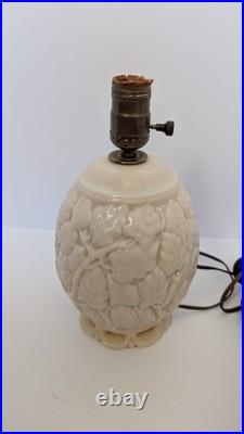 Aladdin G-187 Uranium Glass Alacite Leaf Pattern Lamp UV Reactive Glows 1939