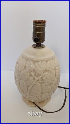 Aladdin G-187 Uranium Glass Alacite Leaf Pattern Lamp UV Reactive Glows 1939