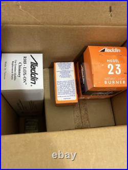 Aladdin Genie Classic Brass Oil Lamp New in Box Brass Burner Clear Glass