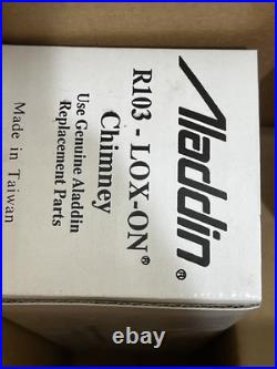 Aladdin Genie Classic Brass Oil Lamp New in Box Brass Burner Clear Glass