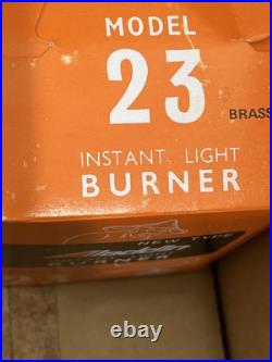 Aladdin Genie Classic Brass Oil Lamp New in Box Brass Burner Clear Glass