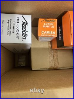 Aladdin Genie Classic Brass Oil Lamp New in Box Brass Burner Clear Glass