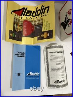 Aladdin Genie Classic Brass Oil Lamp New in Box Brass Burner Clear Glass