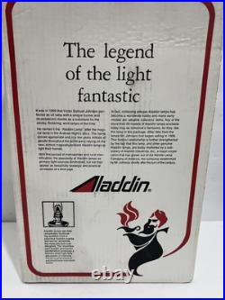 Aladdin Genie Classic Brass Oil Lamp New in Box Brass Burner Clear Glass