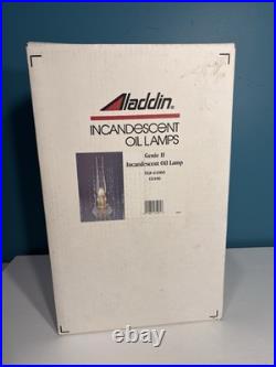 Aladdin Genie II Incandescent Oil Lamp C6106 No. 23 Burner Clear Glass Brass NEW