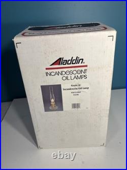 Aladdin Genie II Incandescent Oil Lamp C6106 No. 23 Burner Clear Glass Brass NEW