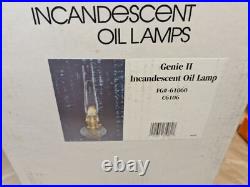 Aladdin Genie II Oil Lamp New in Box Brass Burner Clear Glass