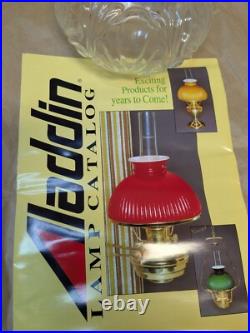 Aladdin Genie II Oil Lamp New in Box Brass Burner Clear Glass