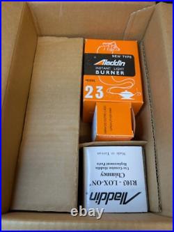 Aladdin Genie II Oil Lamp New in Box Brass Burner Clear Glass