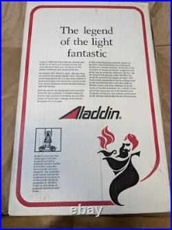 Aladdin Genie II Oil Lamp New in Box Brass Burner Clear Glass