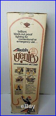 Aladdin Genie Incandescent Oil Lamp Model # C6103M NOS Solid Brass Burner VTG