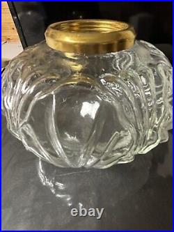 Aladdin Genie ii Clear Glass /Brass Incandescent Oil/kerosene Shelf Lamp. New