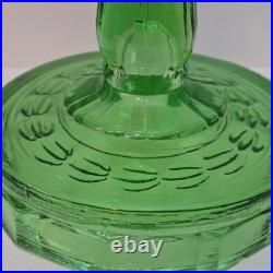 Aladdin Green Beta Crystal Kerosene Lamp Base Vintage Original