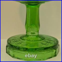 Aladdin Green Beta Crystal Kerosene Lamp Base Vintage Original