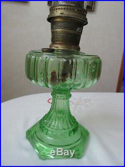 Aladdin Green Cathedral Kerosene lamp withburner & chimney beautiful color