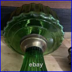Aladdin Green Corinthian Oil Lamp With Complete B Burner
