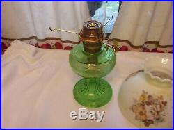 Aladdin Green Crystal Beehive Kerosene Lamp