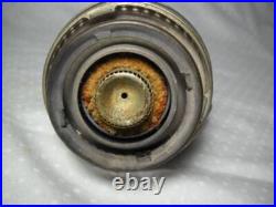 Aladdin Green Jadeite Corinthian Model B Oil Lamp with Burner & Chimney Circa 1930