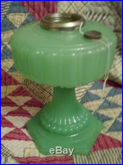 Aladdin Green Moonstone Glass Lamp