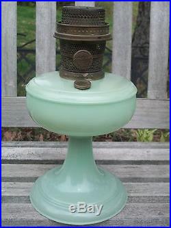 Aladdin Green Venetian Kerosene Lamp Model A Burner incomplete
