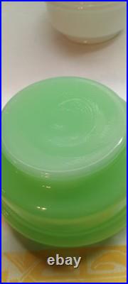 Aladdin Green & White Moonstone Wall Bracket Lamps B Burner USA Chimney & Shade