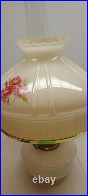 Aladdin Green & White Moonstone Wall Bracket Lamps B Burner USA Chimney & Shade