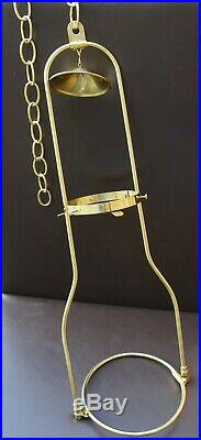 Aladdin Hanging Lamp Model B White Moonstone Font & Brass Tilt Frame Hanger