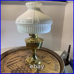 Aladdin Heritage N128B #23 Burner Oil Lamp with Shade Hurricane And New Wick