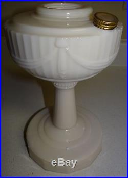 Aladdin Ivory Alacite Lincoln Drape Tall Model B Kerosene Lamp Oil Vtg Antique