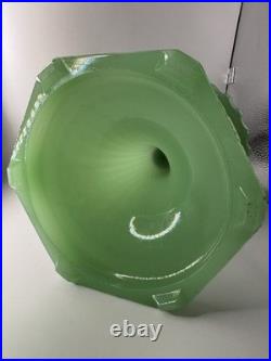 Aladdin Jadeite Corinthian Oil Lamp with Chimney Shade