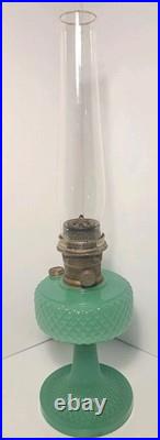 Aladdin Jadeite Green Moonstone Glass Lamp Model B Burner