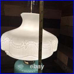 Aladdin Jadeite Moonstone Model B Lamp With Milk Glass Shade Electric 25