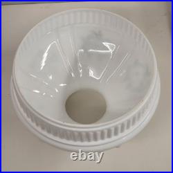 Aladdin Kerosene-Electric Mantle Lamp Solid Brass Crystal Dogwood Glass Shade