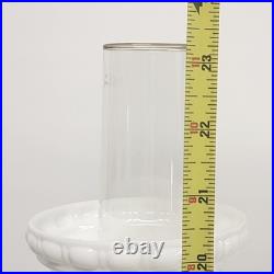 Aladdin Kerosene-Electric Mantle Lamp Solid Brass Crystal Dogwood Glass Shade