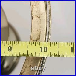 Aladdin Kerosene-Electric Mantle Lamp Solid Brass Crystal Dogwood Glass Shade