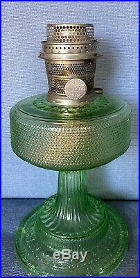 Aladdin Kerosene Lamp Base Colonial Green (H-12.5) Nickel Burner