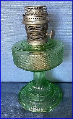 Aladdin Kerosene Lamp Base Colonial Green (H-12.5) Nickel Burner
