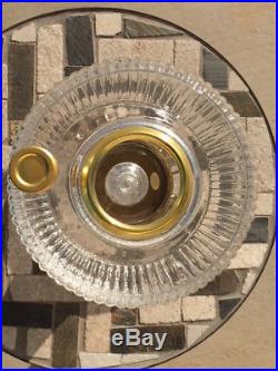Aladdin Kerosene Lamp, Clear Crystal Vertique reproduction & new Model 23 burner