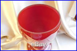 Aladdin Kerosene Lamp/ RED Venetian Art-Craft Vase 10 #1247