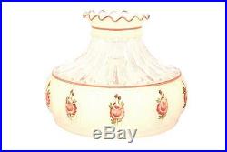 Aladdin Kerosene Mantle Lamp 10 Crystal Pink Rose Glass Lamp Shade #M751 NEW