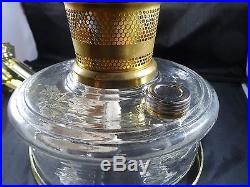 Aladdin Kerosene Mantle Lamp Crystal Bowl Wall Lamp New! Burner & chimney