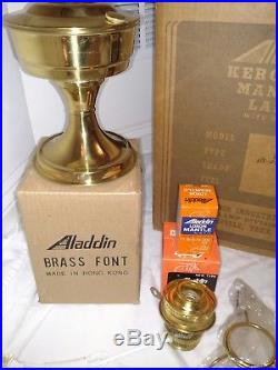 Aladdin Kerosene Mantle Lamp New Vintage Blue Dogwood Shade NIB BE-2312-61