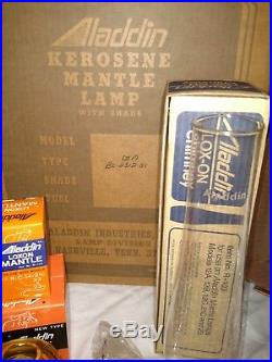 Aladdin Kerosene Mantle Lamp New Vintage Blue Dogwood Shade NIB BE-2312-61