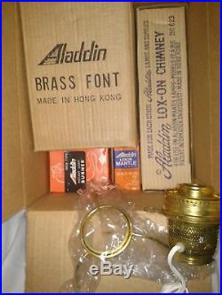 Aladdin Kerosene Mantle Lamp New Vintage Crystal Glass Shade N601 NIB BE-2312-53