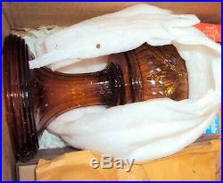 Aladdin Kerosene Mantle Lamp & Shade Circa 1970s NOS MIB Amber Lincoln Drape