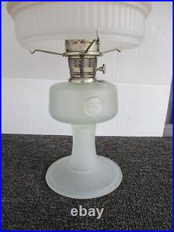 Aladdin Kerosene/Oil Lamp 70th Anniversary Frosted Reverse Painted
