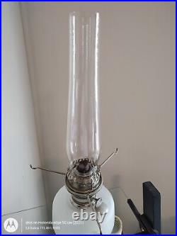Aladdin Kerosene/Oil Lamp 70th Anniversary Model #23 Reverse Painted, Frosted