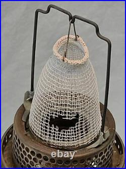 Aladdin Kerosene Oil Lamp Beehive Pattern with Original Chimney
