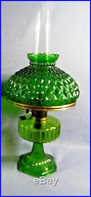Aladdin Kerosene Oil Lamp Green Corinthian Nu Type Model B Lamp 2