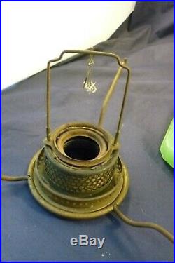 Aladdin Kerosene Oil Lamp Green Jadite Moonstone Nu-type Model B Burner Vintage